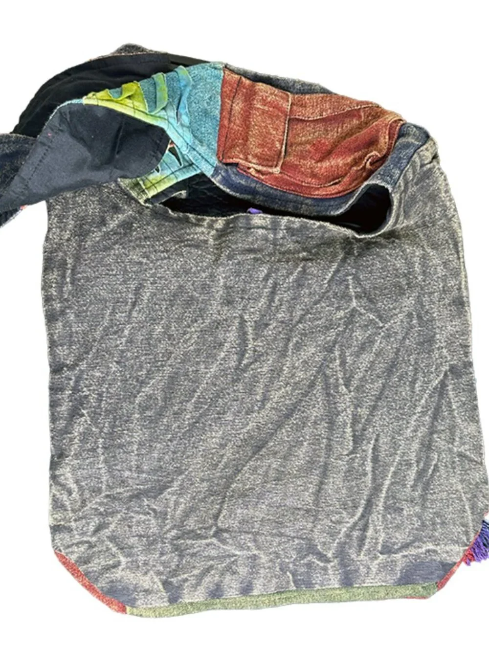 ✌️ NWT Boho Patchwork Fringed Monk Peace Bag Nepal ✌️